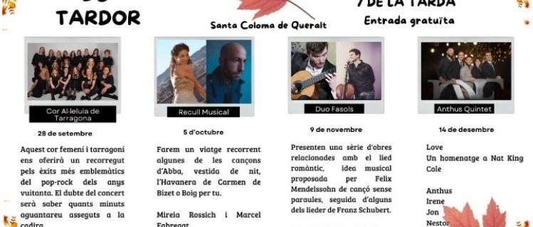 MÚSICA: Concerts de tardor a Santa Coloma de Queralt amb l’actuació de Duo Fasols